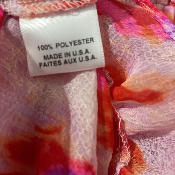 Misa Isella Maldive Marble Off the Shoulder Ruffle Tiers Mini Dress Size Small - Picture 10 of 10